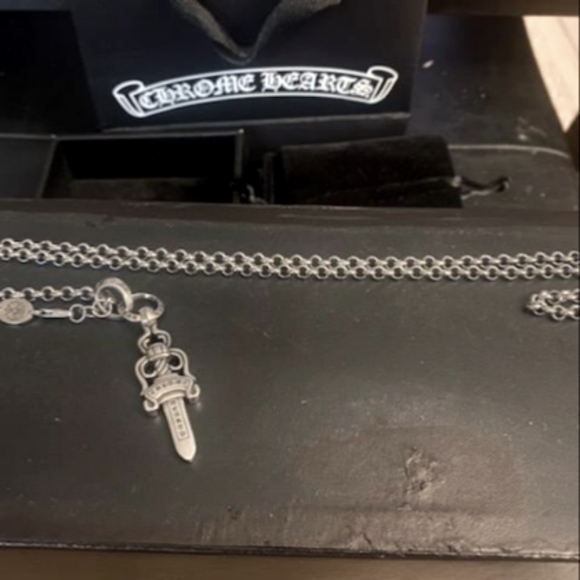 Chrome Hearts Silver Sword Pendant W/Silver Chain - Picture 5 of 10